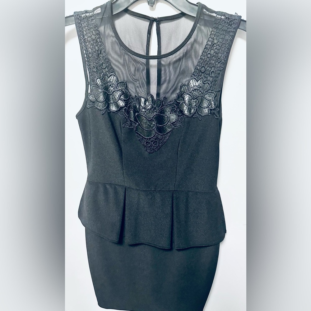 BISOU BISOU BLACK MIDI DRESS